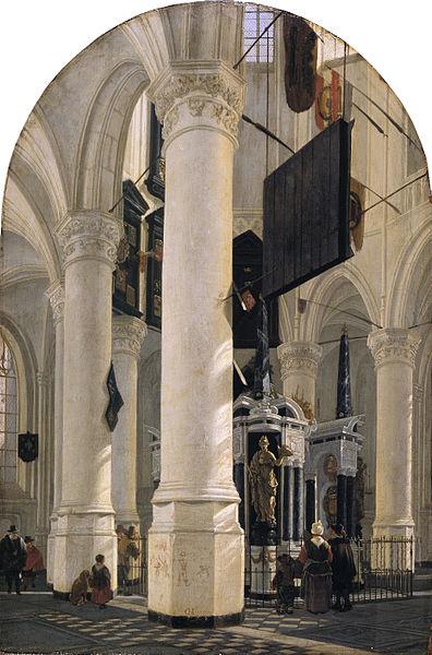 HOUCKGEEST, Gerard tomb of Willem I in the Nieuwe Kerk in Delft Sweden oil painting art